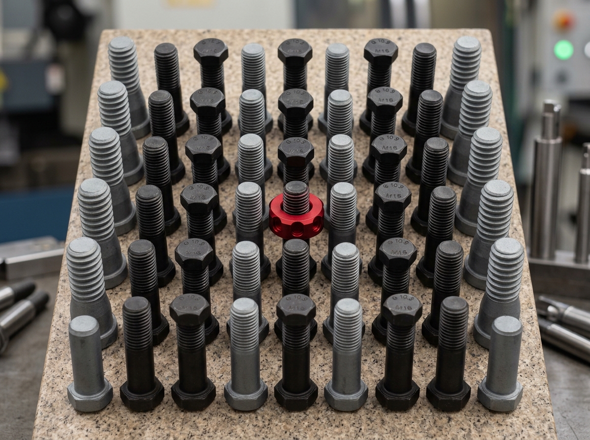 Industrial fasteners prepared for high-volume production