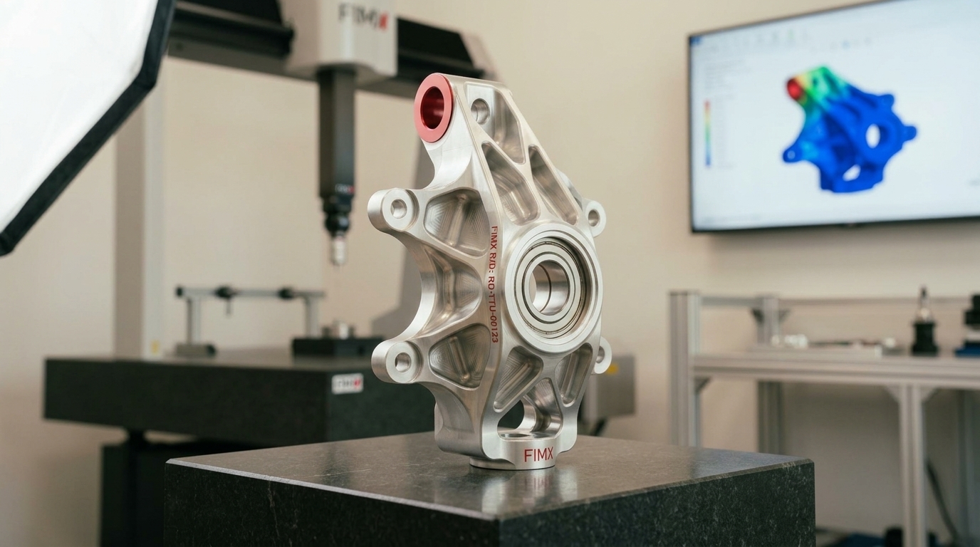Machined aluminum motorsport suspension component